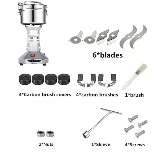 Grain Mill 150g High Speed Food Electric Stainless Steel Grinder Mill Seeds Flour Nut Pill Wheat Corn Herbs Spices & Seasonings Grinder Dry Grain Powder Machine thumbnail 7