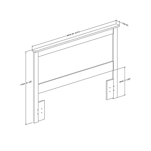 South Shore Vito Headboard Full/Queen , 54/60-Inch, Pure White thumbnail 9