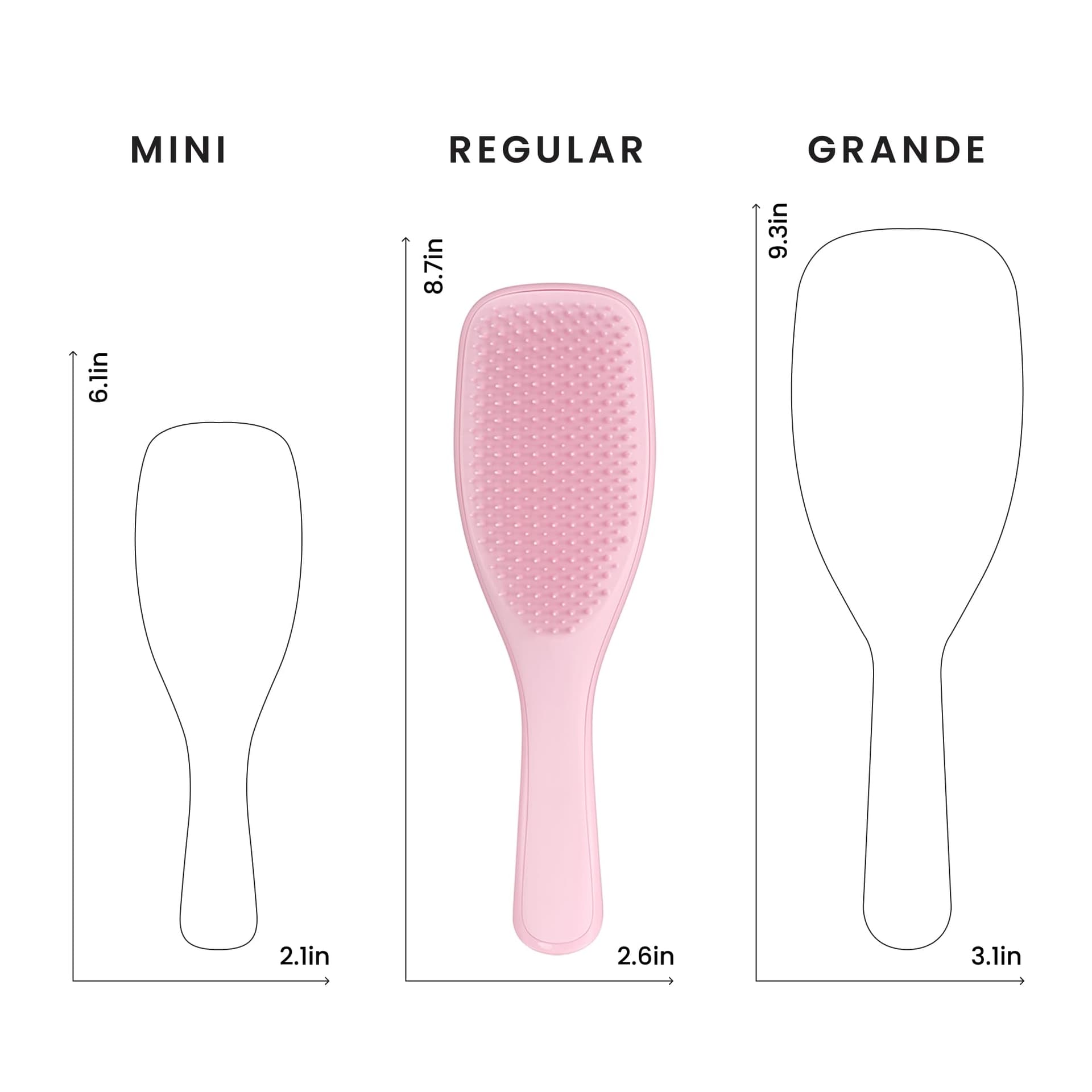Tangle Teezer Ultimate Detangler Brush, Straight to Wavy, Millennial Pink | Patented two-tier, regular-flex teeth reduce breakage & split ends on wet or dry hair; Shower-friendly hairbrush for all ages thumbnail 10