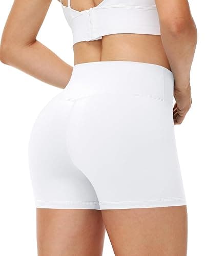 Runhit Women's Workout Biker Shorts - 3"/5"/8" High Waisted Tummy Control Spandex Booty Shorts for Volleyball Gym Yoga Dance thumbnail 2