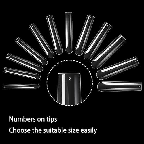 Cycullinyt 240Pcs Square Gel Nail Tips, Long Square Press On Soft Nails, 12 Sizes Full Cover Acrylic False Nail Tips for Beginner and Home Salon Nail Art DIY - Long Square thumbnail 7