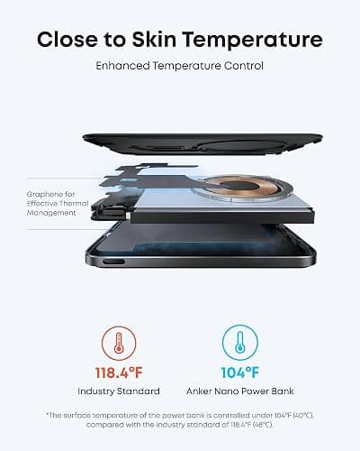 Anker Nano Power Bank, Ultra-Slim 5,000mAh Magnetic Wireless Charging Battery, Qi2 Certified 15W Max MagSafe-Compatible Portable Charger, Ergonomic Design, for iPhone Air/17/16 Series thumbnail 5