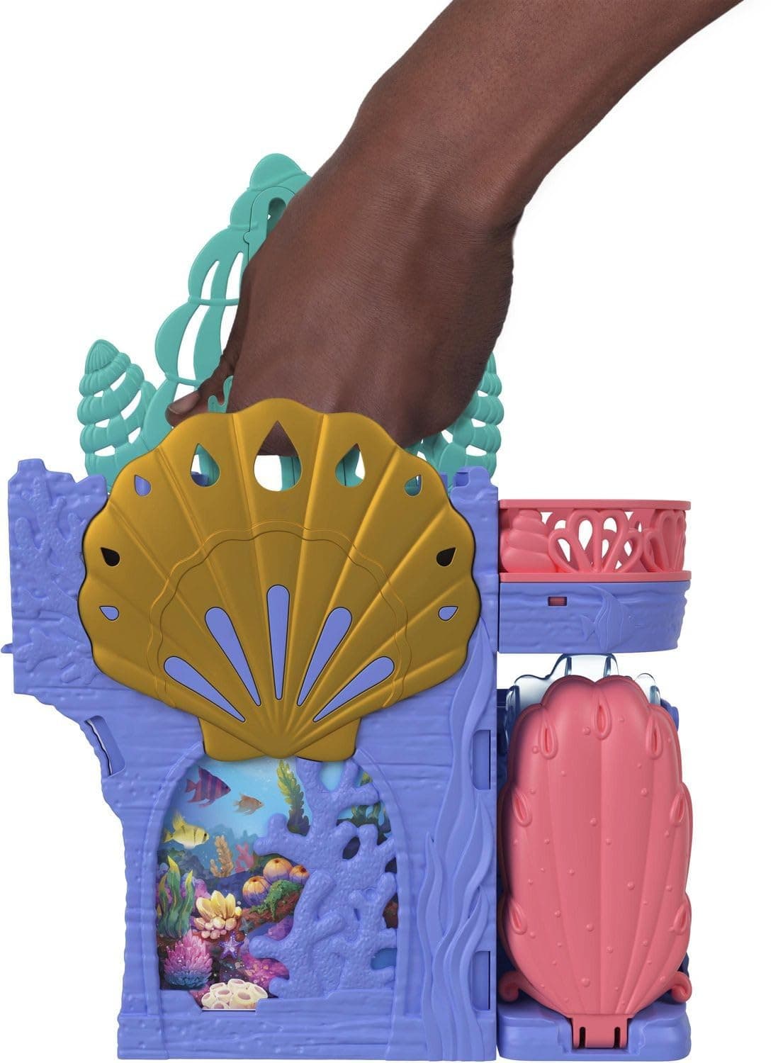 Disney The Little Mermaid Storytime Stackers Ariel s Grotto Playset, Stackable Dollhouse with Small Doll and 10 Accessories thumbnail 4