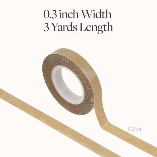 GOO GOO Replacement Tape for Hair Extensions, Double Sided Tape Roll for Tape in Hair Extensions, 0.8cm x 3 Yards, Strong Hold Adhesive for Seamless Reapplication thumbnail 4