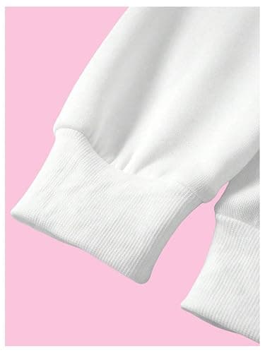 GORGLITTER Women's Cute Bow Sweatshirt Crewneck Letter Graphic Long Sleeve Pullover Tops thumbnail 3