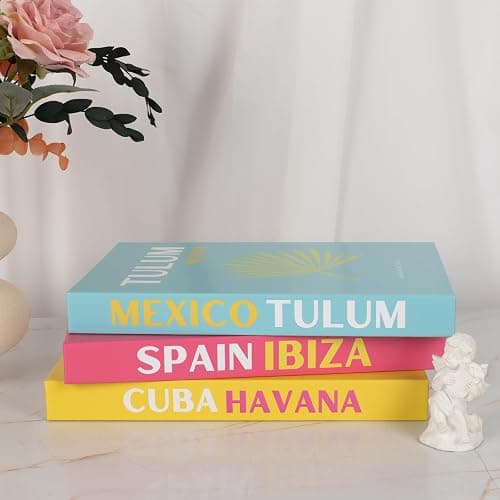 Preppy Room Decor Book Boxes Set of 3 - Decorative Faux Coffee Table Books with Magnetic Covers, Fashionable Bookshelf Decor, Fake Decorative Book Box for Home Essentials thumbnail 7
