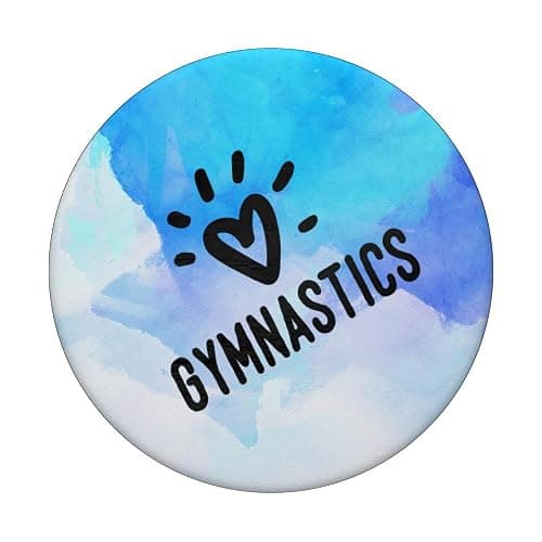 Gymnastics Blue Watercolor Girls Gymnast Gift PopSockets PopGrip: Swappable Grip for Phones & Tablets PopSockets Standard PopGrip thumbnail 3