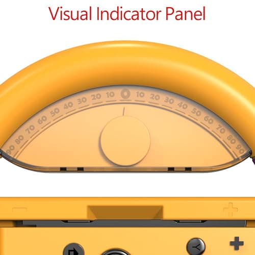 COODIO Volant Pro Switch, Steering Wheel Joy-Con, Prise Confortable Volant de Course Pour Mario Kart 8 Deluxe / Nintendo Switch & Modèle OLED, Violet Néon / Orange Néon (Pack de 2) thumbnail 4