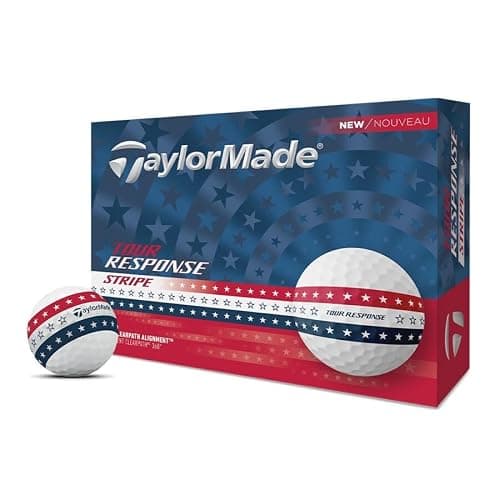 TaylorMade Tour Response Golf Balls, Enhanced 360° ClearPath Alignment, Speed Wrapped Core for Distance and Feel, Pack of 12 - Image 1