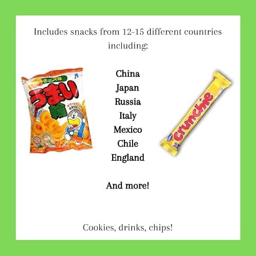 Elite World Snack Sampler Box - 30+ Foreign snacks and global candies - Huge Assortment of Asian Snacks, European Treats, Central American Candy and more - Gift Care Package thumbnail 2