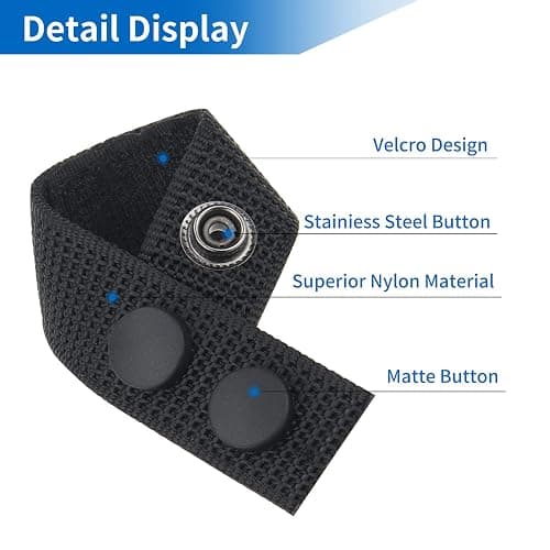 Ullnosoo Belt Keepers for Duty Belt, 1000D Nylon Tactical Keepers 2¼" with Double Snaps thumbnail 2