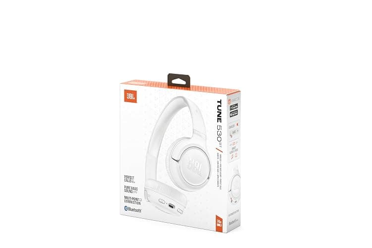 JBL Tune 530BT Wireless On-Ear Headphones with Bluetooth, White | Multi-point connection with Bluetooth 6.0, 76-Hour Battery Life, Google Fast Pair and Microsoft Swift Pair, Foldable Design thumbnail 10
