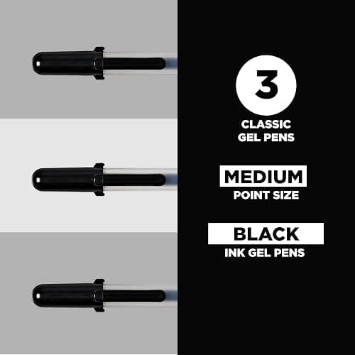 SAKURA 3-Piece Gelly Roll Blister Card Medium Point Gel Ink Pen Set, Black thumbnail 3