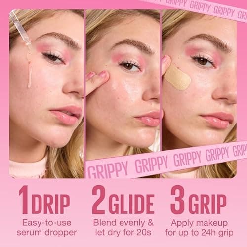 Maybelline New York Grippy Serum Makeup Primer, Glides On Like A Serum, Up To 24H Wear, Instantly Plumps & Hydrates Skin, +2% Niacinamide, Water-Based Formula, Suitable For All Skin Types (30ml) thumbnail 4