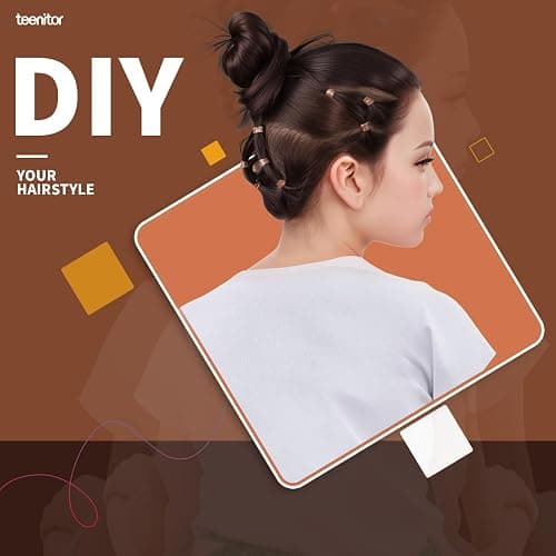 Teenitor Elastic Hair Bands, Small Hair Ties, 2000pcs, Light Brown thumbnail 6