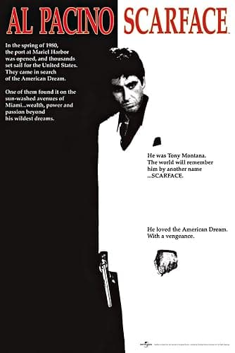 Scarface - Movie Poster Print (Regular Style - Al Pacino Is Tony Montana) (Size: 24" x 36") (Unframed) - Image 1