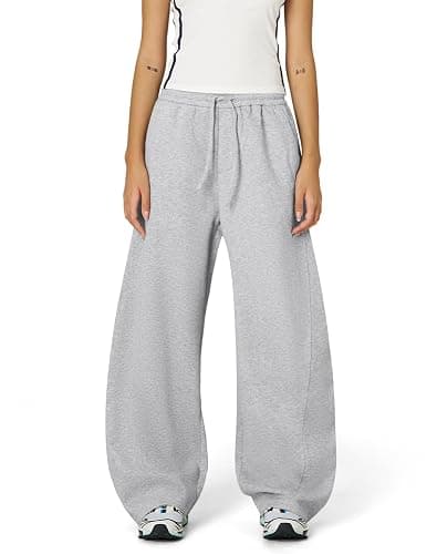 Aelfric Eden Mens Wide Leg Sweatpants Solid Arc Sweat Pants Open Bottom Casual Athletic Lounge Pants with Pockets thumbnail 2