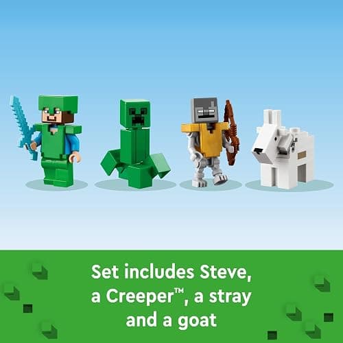 LEGO Minecraft The Frozen Peaks 21243, Cave Mountain Set with Steve, Creeper, Goat Figures & Accessories, ICY Biome Toy for Kids Age 8 Plus Years Old thumbnail 6