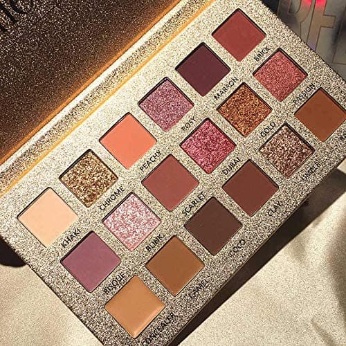 18 Color Natural Eyeshadow Palette – Soft Matte Shimmer & Glitter Finish with Built-In Concealer Shade – Ultra-pigmented Blendable Mauve Brown Nude Eyeshadow Palette, Cream Eyeshadow for Older Women thumbnail 8