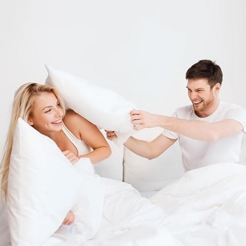 Throw Pillows Insert Set of 2, White 12x20 in Pillow Inserts with 100% Cotton Cover,Bed and Couch Decorative Stuffer Pillows,Indoor Pillows for Sofa thumbnail 2