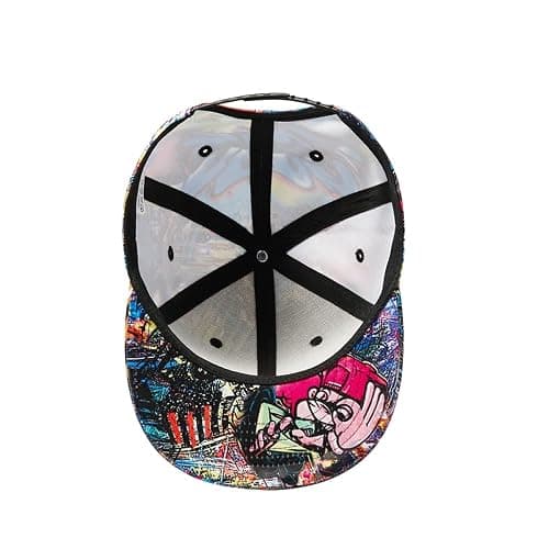 CNUSER Trucker Hat Fashion Mens Women Snapback Hats - Flat Bill Brim Hat Adjustable Baseball Cap | Mens Women, Fashion thumbnail 5