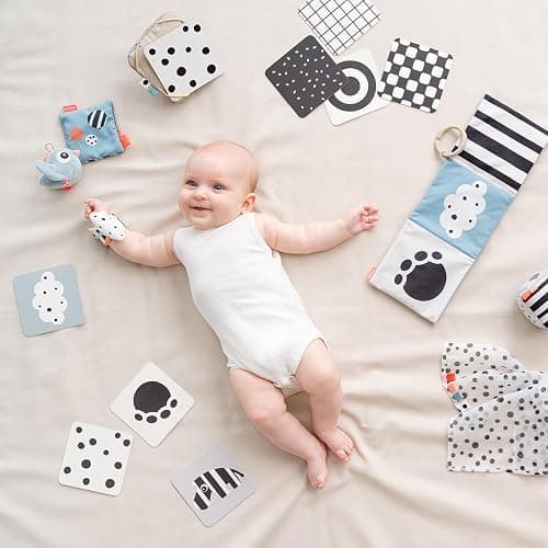 Done by Deer Baby Kontrastkarten 10er Pack Deer Friends Colour Mix - Schwarz Weiß Bunte Visuelle Stimulation Lernaktivitätskarte für Babys - Doppelseitig Baby Lernkarten thumbnail 6
