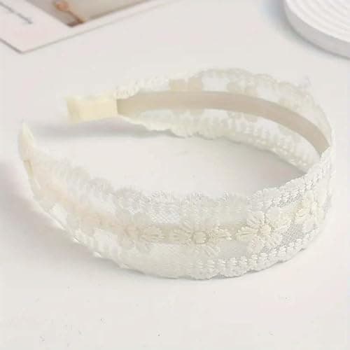 Xansema Cute Lace Headbands for Girls, Vintage Floral Embroidered Hairband Fashion Non-Slip Headbands Boho Hairhoops Hair Accessories (Flower) thumbnail 5