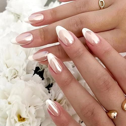 6 Packs (144 Pcs) | Reusable Press on Nails | Stick on Nails 12 Sizes-6 Styles|Almond Nails thumbnail 6