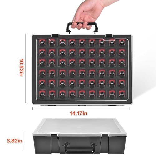 ALCYON Universal Nail Polish Holder & Organizer Contains 54 Bottles for Gellen, for Beetles, for Sally Hansen, for OPI, for Essie and Other Fingernail Polish (ONLY A CASE)-Black thumbnail 6