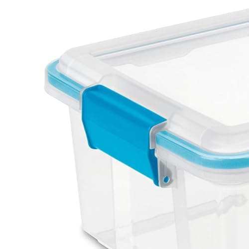 Sterilite 6-Pack Gasket Box, Weather-Resistant Storage Bins with Latching Lids, 12 Quart - Heavy-Duty Organizing Containers for Closet, Bathroom, and Office thumbnail 9