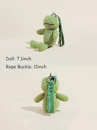 BCIULASL Cute Keychain Frog Plush Keychain Accessories Kawaii Keychains for Backpacks, Bags, Purse, Phone, Car Key Ring, Birthday Christmas Valentines Day New Year Gifts for Men Women thumbnail 2