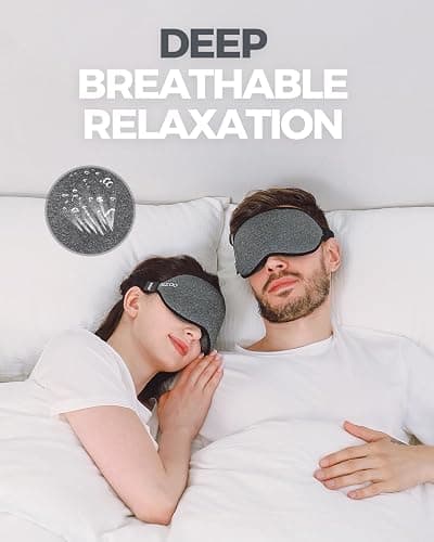 MZOO Luxury Sleep Mask for Back, Side Sleeper, Complete Light Blocking Sleeping Eye Mask Night Blindfold, 3D Zero Pressure & Spacious for Lash Extensions, Breathable Soft Eye Cover Flight Nap Travel thumbnail 5