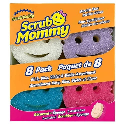 Scrub Daddy Scrub Mommy Dual-Sided Scrubber and Sponge, Variety Pack of 8 - Image 1