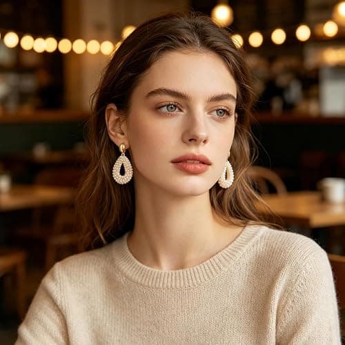 Boho Ohrringe Hängend für Damen,Vintage Ohrringe,Ohrringe Boho Style,Tropfenförmige Modischer Schmuck thumbnail 6