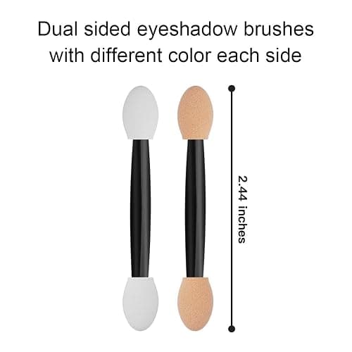 Cuttte Eyeshadow Applicators Makeup Brushes - 60PCS Disposable Eyeshadow Brush, Dual Sides Eye Shadow Applicator Sticks, 2.44 Inch Eye Makeup Tools, Black thumbnail 2