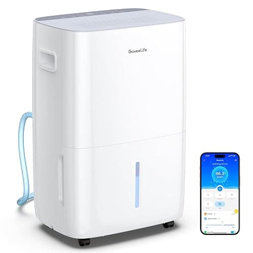 GoveeLife Dehumidifier for Home 4,500 Sq.Ft, 50 to 137 Pint Smart Auto Humidity Control, Drain Hose, 2.0Gal Bucket, Compressor Dehumidifiers for Basement with Auto Shut Off, Bathroom, Bedroom, Garage - Image 1