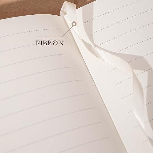 MGGAO 320 Numbered Pages College Ruled Journal Notebook, Lined Journal Notebook, Aesthetic Journal for Women Girls, Hardcover Notebook/Journals for Writing With 100gsm Thick Paper - Beige thumbnail 4