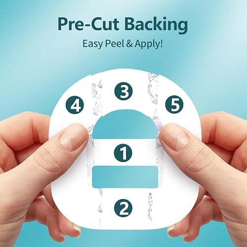 Adhesive Patches for Omnipod 5 Waterproof,Overpatches for Omnipod 5 Pre-Cut Backing with Strap Bloomingday thumbnail 3