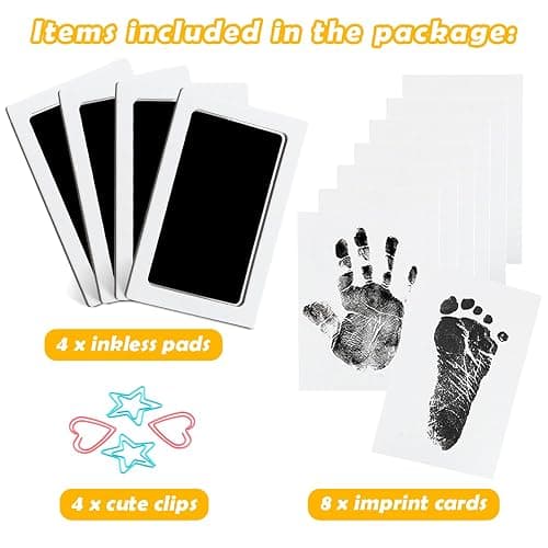 4-Pack Baby Inkless Hand and Footprint Kit Paw Nose Print Kit for Dogs Cats Pets Clean Touch Ink Pad for Baby Pets Newborn Keepsake Mess-Free Ink Pad thumbnail 4