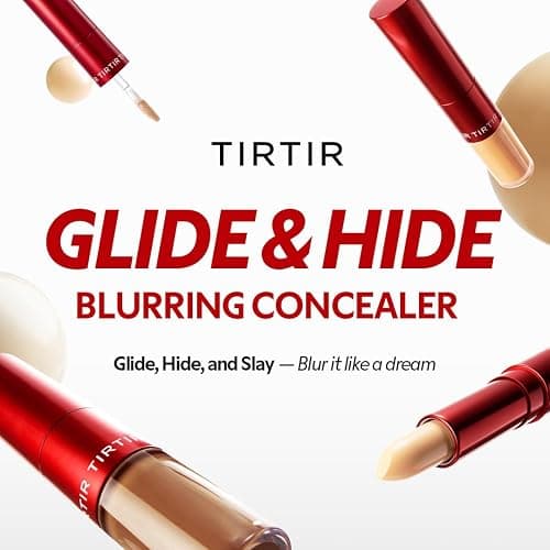 TIRTIR Glide&Hide Blurring Concealer - Creamy texture, Conceals dark circles and wrinkles, Dual formula (liquid tip & balm stick), Long-lasting wear, Korean Makeup, #2C, 0.28 Oz thumbnail 2