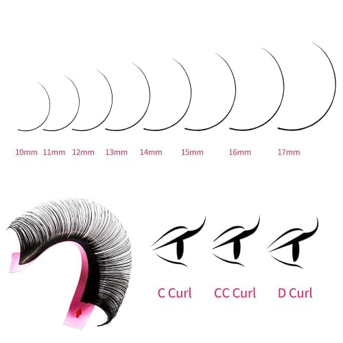 VEYES INC Cashmere Volume Lash Extensions C CC D DD LD L B J M Curl 0.03-0.20 thickness 5-25mm, Super Matte Black Individual Eyelashes Tray, Professional Supplies for Lash Techs (0.05 CC 13mm) thumbnail 5