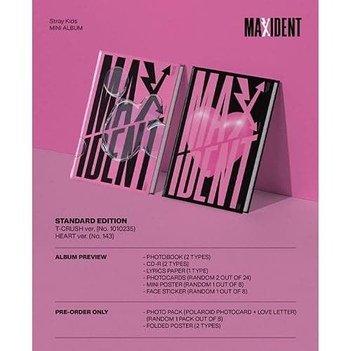 dreamus Stray Kids [ MAXIDENT ] STANDARD EDITION album HEART ver Black thumbnail 2