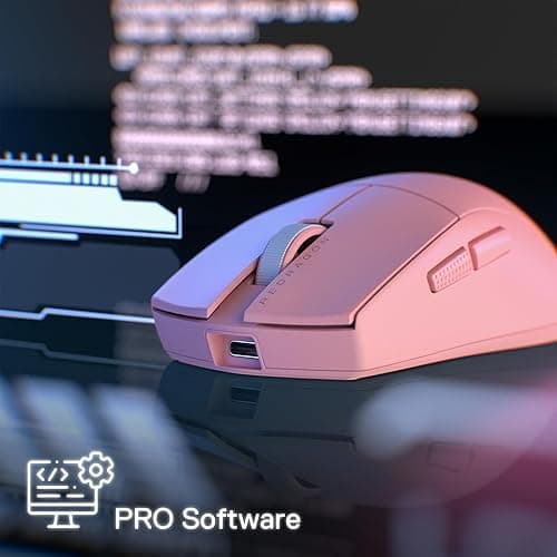 Redragon M916 PRO 3-Mode Wireless Gaming Mouse, Hype-Speed 4K Polling Rate, 49G Ultra-Light 26K DPI Gamer Mouse w/Ergonomic Natural Grip Build, Redefinable Macro Buttons, Software Supported thumbnail 8