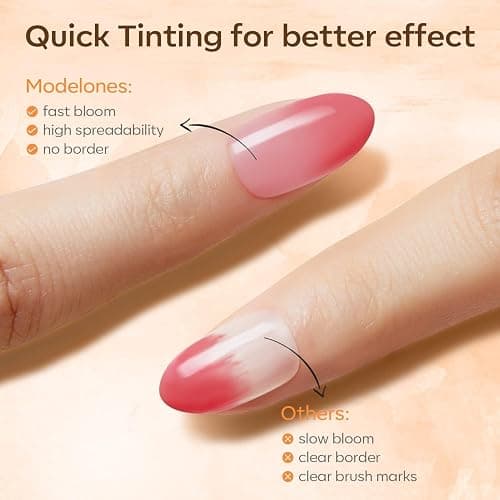 Modelones Blooming Gel Nail Polish, 15ml Clear Marble Nail Design Kit UV LED Soak Off Nail Art Accessories for Spreading Effects, Marble, Floral Print, Watercolor Design thumbnail 4