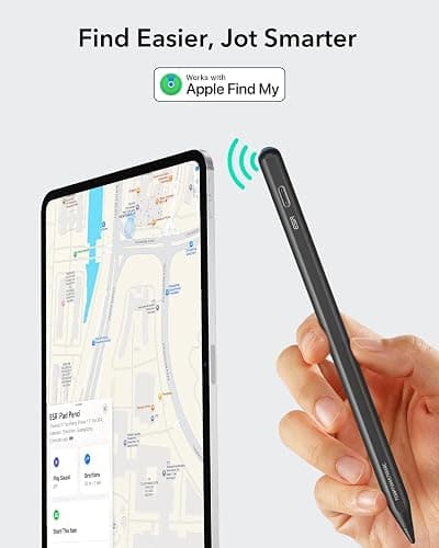 ESR Geo Digital iPad Pencil Findmy Compatible with Apple iPad 2018-2025,with Easy Shortcuts for Apple iPad A16/10/9/8 & Air 13/11 & Pro 12.9/13/11 & Mini 7/6/5,Black(No Wireless Charging) thumbnail 2