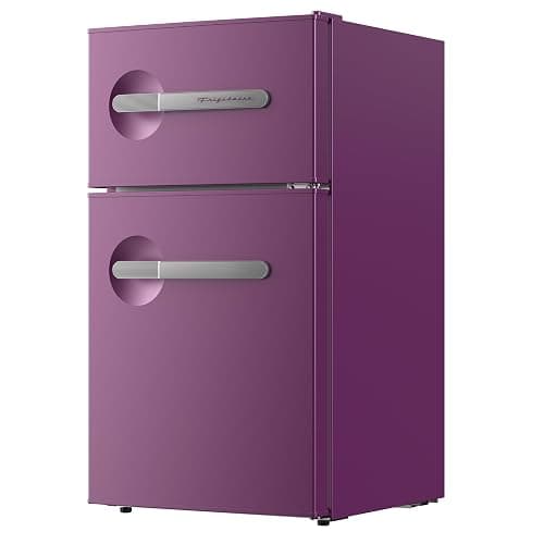 Frigidaire, 3.1 Cu. Ft. 2 Door Retro Series Compact Refrigerator, Built-In Side Bottle Opener, Purple thumbnail 4