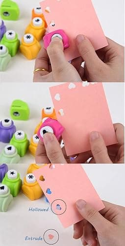 Craft Punches 20pcs, Katfort Hole Punch Shapes 20 Patterns, Craft Hole Punch Shapes, Shape Paper Punch Set for Crafts for Adults for DIY Scrapbooking Nail Art Craft Punchers Supplies thumbnail 8
