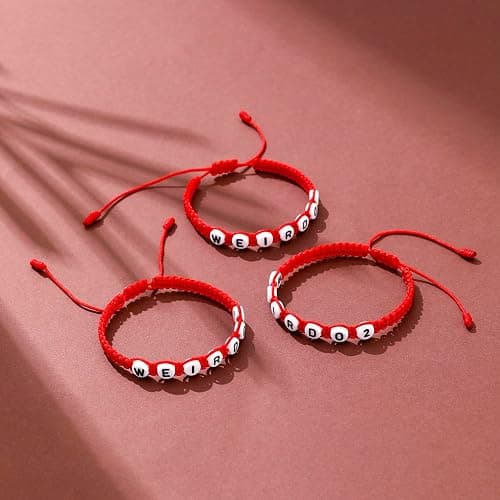 ANZWTLOYY Weirdo BFF Friendship Bracelets for 3 Handmade CHISMOSA Matching String Bracelets for Best Friends Couples Women Men thumbnail 3