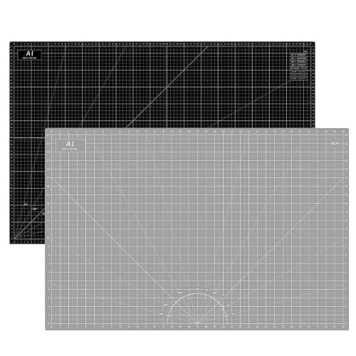 Headley Tools Thickened 24 x 36 Inch Self Healing Sewing Cutting Mat, A1 Rotary Cutting Sewing Mat for Crafts, Double Sided 5-Ply Table Cutting Board for Fabric Quilting Leather Hobby, Grey/Black - Image 1