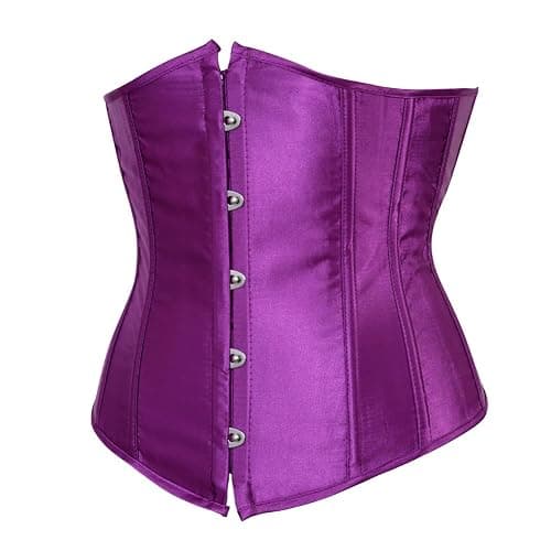 Sapubonva Corset Underbust Women Lace up Halloween Boned Brocade | Corset Underbust Women Top Lace up Boned Brocade Waist Training Renaissance Classic Halloween Plus Size thumbnail 4